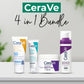 Cerave 4 In 1 Skincare Kit Night Cream, Sunblock, Cleanser & Serum For Radiant Skin