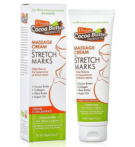 Disaar Cocoa Butter Stretch Marks Massage Cream Deep Hydration 125g